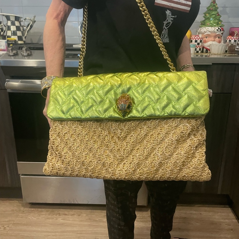 Gorgeous Kurt Geiger leather raffia bag